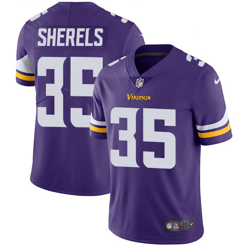 Minnesota Vikings 35 Limited Marcus Sherels Purple Nike NFL Home Men Jersey Vapor Untouchable